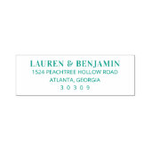 Retro Botanica and Teal Wedding Zelfinktende Stempel (Design)