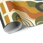 Retro Botanica Geometrica Cadeaupapier (Rol Hoek)