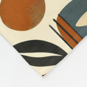 Retro Botanica Geometrica Fleece Deken (Hoek)