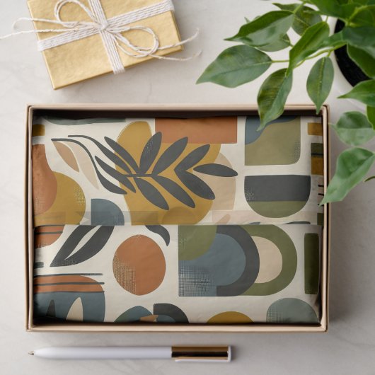 Retro Botanica Geometrica Tissuepapier (Geschenk)