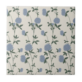 Retro Botanical Meadow Clover | French Linen Tegeltje