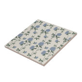 Retro Botanical Meadow Clover | French Linen Tegeltje (Zijkant)
