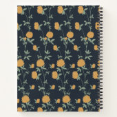 Retro Botanical Meadow Clover | Midnight Garden Notitieboek (Achterkant)