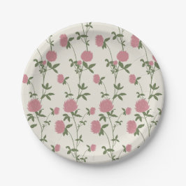 Retro Botanical Meadow Clover | Vintage Archive Papieren Bordje