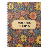 Retro botanische bloemen patroon notitieboek (Voorkant)