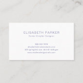 Retro botanische bloemen waterverf stoffig blauw l visitekaartje (Achterkant)