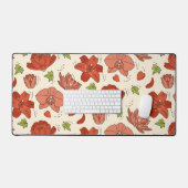 Retro Botanische Bloesem Bureaumat (Keyboard & Muis)