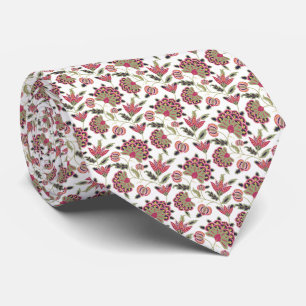 Retro botanische damast boho patroon stropdas