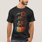 Retro Botanische Tuin Fietsroute T-shirt (Voorkant)