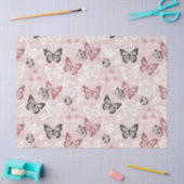 Retro botanische vlinder toile-patroon (2) tissuepapier (Craft)