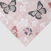Retro botanische vlinder toile-patroon (2) tissuepapier (Detail)