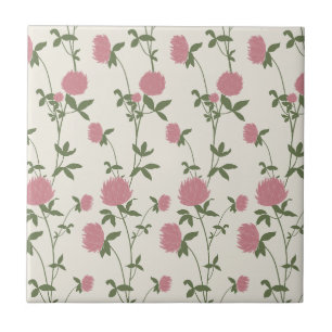 Retro Botanische Weideklaver   Vintage Archief Tegeltje