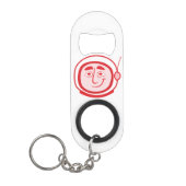 Retro Bottle Open met Cosmo in het rood Sleutelhanger Flessenopener (Voorkant)