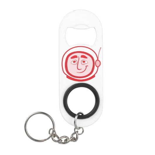 Retro Bottle Open met Cosmo in het rood Sleutelhanger Flessenopener (Voorkant)