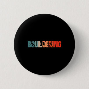 Retro Boulderaar Klimsporten Vintage Boulderen Ronde Button 5,7 Cm