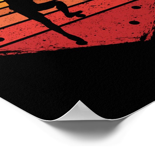 Retro bouldering-klimsteen poster (Hoek)