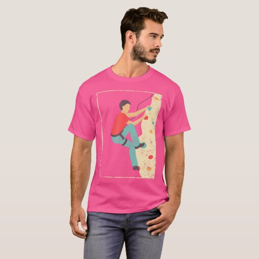 Retro Bouldering Mountainer T-shirt (Voorkant volledig)