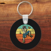 Retro Bouldering Wall Climber Rock Climbing Mounta Sleutelhanger (Voorkant)