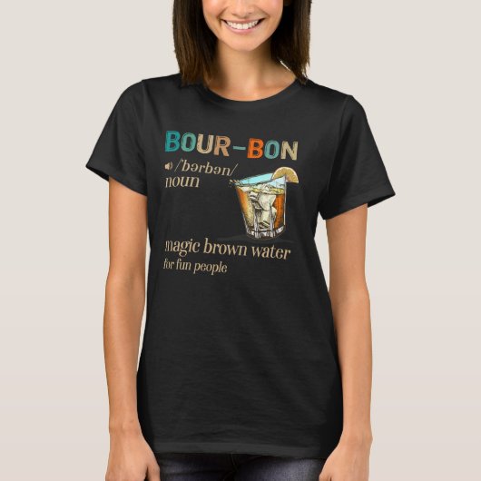 Retro Bourbon Definition Bourbon T-shirt (Voorkant)