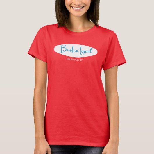 Retro Bourbon Legend oval Women's Relaxed T-Shirt (Voorkant)