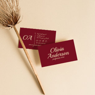 Retro Bourgogne Kleurrijke Bold Groovy Schattige U Visitekaartje