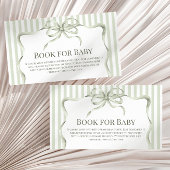 Retro Bow Cafe Bebe Coffee Book For Baby Shower Informatiekaartje