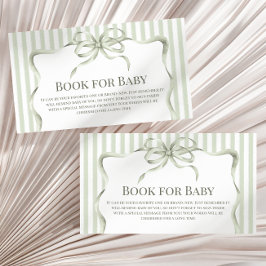 Retro Bow Cafe Bebe Coffee Book For Baby Shower Informatiekaartje