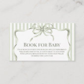 Retro Bow Cafe Bebe Coffee Book For Baby Shower Informatiekaartje (Voorkant)
