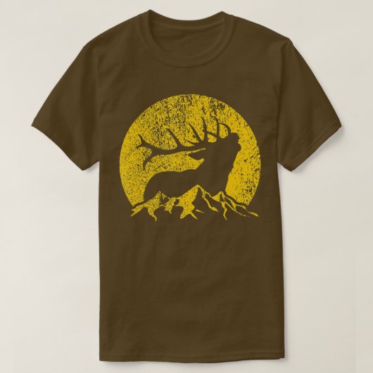 Retro Bow-jacht op Amerikaanse Elk Hunter Dad T-shirt (Design voorkant)