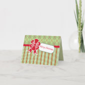 Retro Bow-kerstKaart Feestdagen Kaart (Voorkant)