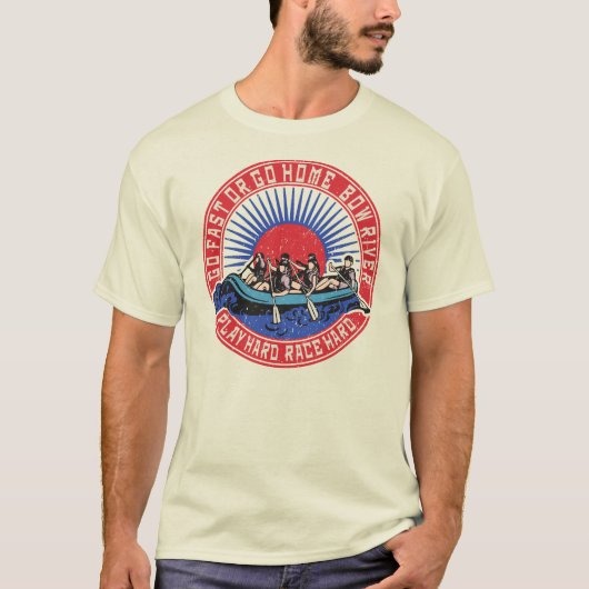 Retro Bow River Rafting T-shirt (Voorkant)