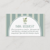 Retro Bow Tini One Martini Book For Baby Shower Informatiekaartje (Voorkant)