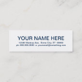 retro BOWL Mini Visitekaartje (Achterkant)