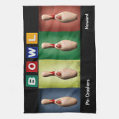 Retro Bowl, team Bowling Towels Theedoek (Verticaal)