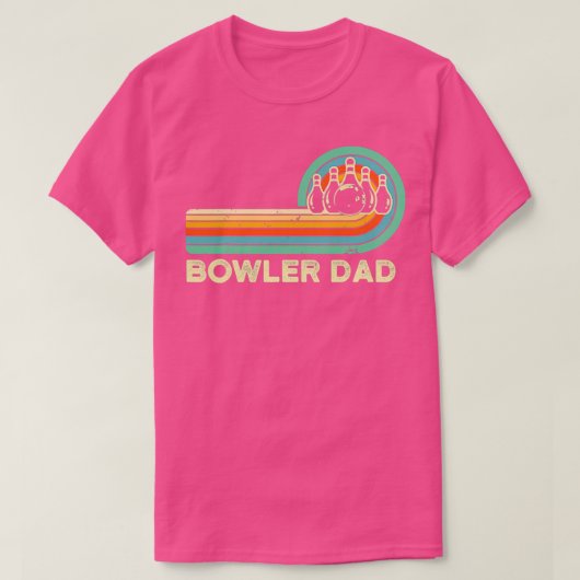 Retro Bowler Dad Bowling  T-shirt (Design voorkant)