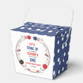 Retro Bowling 1st Birthday Party – Fun Kids  Bedankdoosjes (Voorkant)