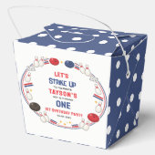 Retro Bowling 1st Birthday Party – Fun Kids  Bedankdoosjes (Achterkant)