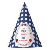 Retro Bowling 1st Birthday Party – Fun Kids  Feesthoedjes (Voorkant)