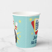 Retro Bowling Birthday Party 50's Tenpin Papieren Bekers (Rechts)