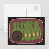 Retro Bowling Briefkaart (Voorkant / Achterkant)
