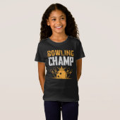  Retro Bowling Champ Sport Girls' T-shirt (Voorkant volledig)