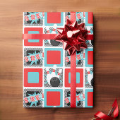 Retro Bowling Chevron inpakpapier