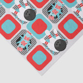 Retro Bowling Chevron Wrapping Weefselpapier Tissuepapier (Detail)