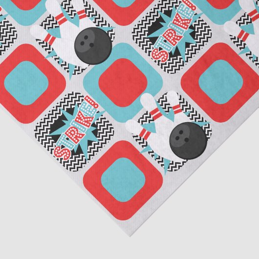 Retro Bowling Chevron Wrapping Weefselpapier Tissuepapier (Detail)