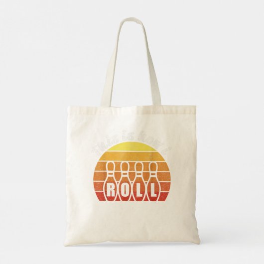 Retro  Bowling Dit is hoe ik Funny Bow kan rollen Tote Bag (Achterkant)