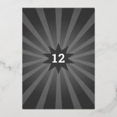 Retro Bowling Elke ouderdag Echte Folie Uitnodiging (Achterkant)