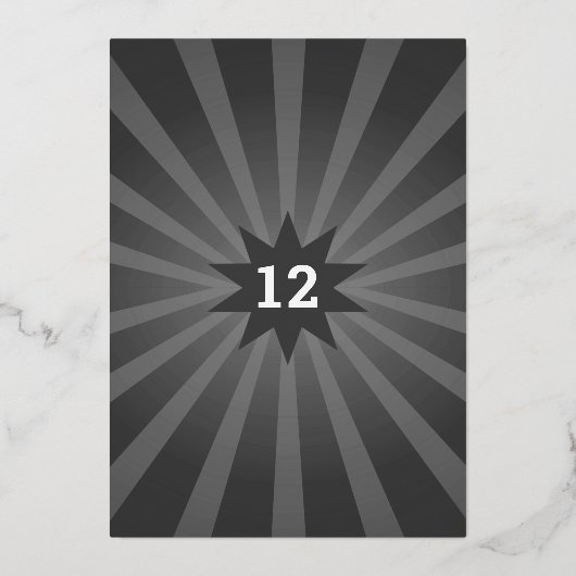 Retro Bowling Elke ouderdag Echte Folie Uitnodiging (Achterkant)