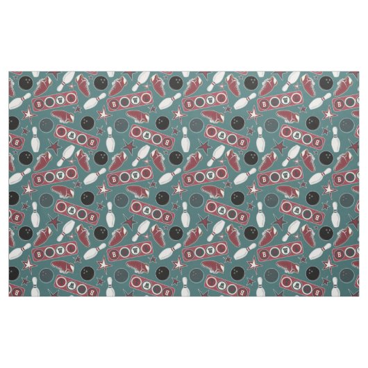 Retro Bowling Fabric Stof (Yard (91,4 cm))