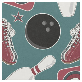 Retro Bowling Fabric Stof