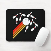 retro Bowling Fun Bowling Party Muismat (Met muis)